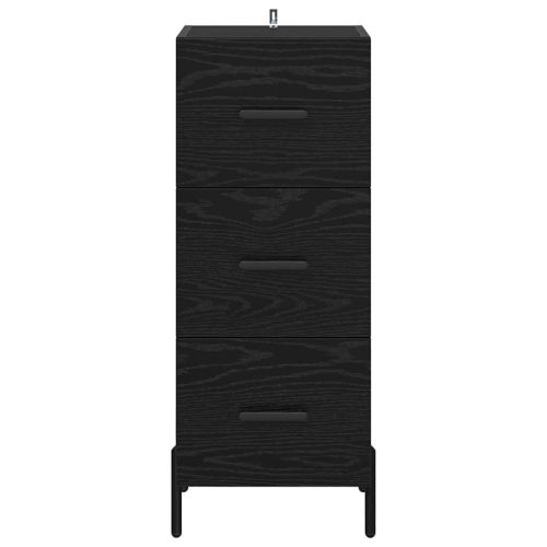 Служебен шкаф Черен дъб 34 x 34.5 x 90 см Инженерно дърво