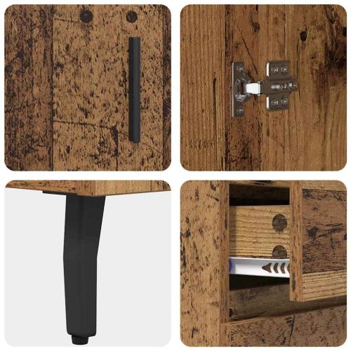 Служебен шкаф с чекмедже Старо дърво 69,5 x 34 x 90 см