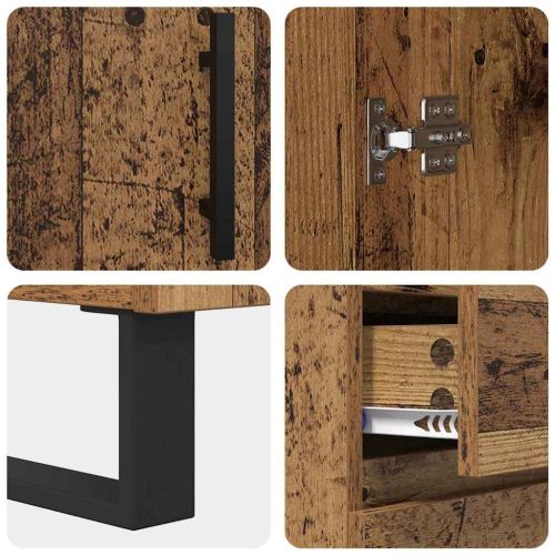 Служебен шкаф с чекмедже Старо дърво 69,5 x 34 x 90 см