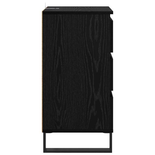 Служебен шкаф с чекмедже Черен дъб Инженерно дърво