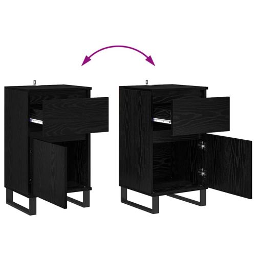 Служебен шкаф Черен дъб 35 x 40 x 70 см Инженерно дърво