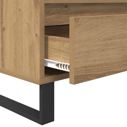 ТВ шкаф Дъб 100 x 34,5 x 44,5 см Инженерна дървесина и желязо