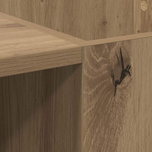 Шкаф за грамофонни плочи с рафт с врата Дъб 121 x 38 x 48 cm