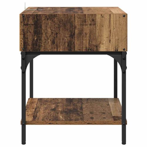 Нощно шкафче 2 pcs Старо дърво 40 x 40 x 50 cm Инженерно дърво