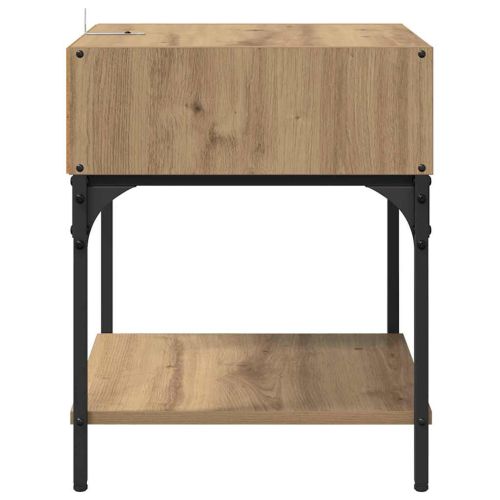 Нощно шкафче 2 pcs Дъб 40 x 40 x 50 cm Инженерно дърво