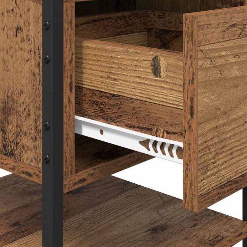 Нощен шкаф 2 pcs Старо дърво 40 x 42 x 56 см Инженерно дърво