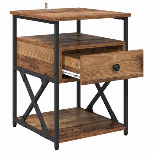 Нощен шкаф Старо дърво 40 x 42 x 55 см Инженерно дърво