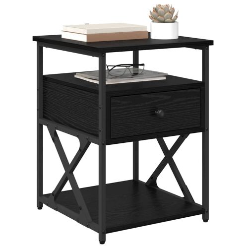 Нощен шкаф 2 pcs Черния дъб 40 x 42 x 55 см Инженерно дърво