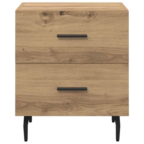 Нощен шкаф 2 pcs Дъб 40 x 35 x 47,5 см Инженерно дърво
