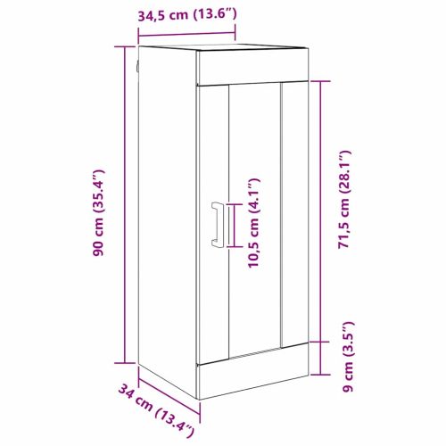 Стенен шкаф Дъб 34,5 x 34 x 90 см Инженерно дърво