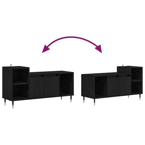 ТВ шкаф Черния дъб 100 x 35 x 55 см Инженерно дърво