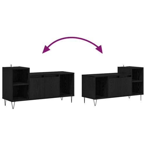 ТВ шкаф Черния дъб 100 x 35 x 55 см Инженерно дърво