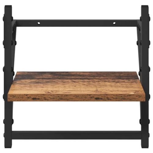 Комплект стенни рафтове 6 pcs Старо дърво 100 x 25 x 30 cm