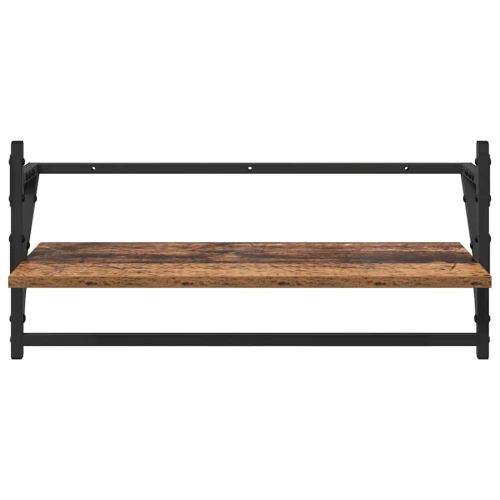 Комплект стенни рафтове 6 pcs Старо дърво 100 x 25 x 30 cm