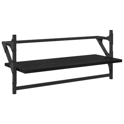 Комплект стенни рафтове 6 pcs Черния дъб 100 x 25 x 30 cm