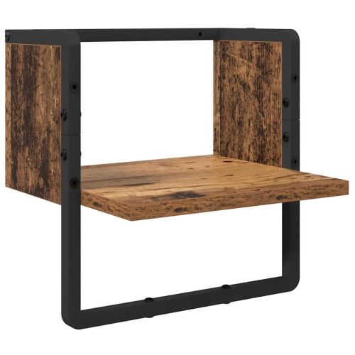 Комплект стенни рафтове 6 pcs Старо дърво 100 x 25 x 30 cm