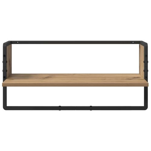 Комплект стенни рафтове с рафт 6 pcs Дъб 100 x 25 x 30 cm