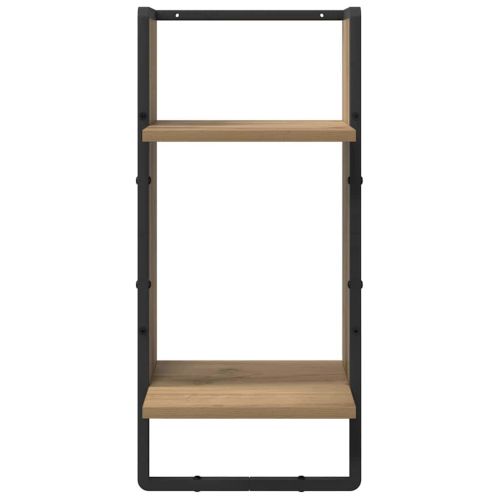 Комплект стенни рафтове с рафт 6 pcs Дъб 100 x 25 x 30 cm