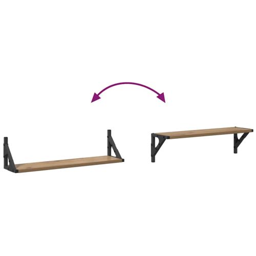 Стени за рафтове 2 pcs Дъб 60 x 15 x 15,5 cm Инженерно дърво