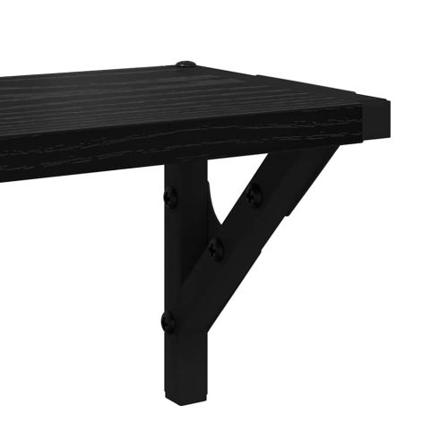 Стени за рафтове с рафт 2 pcs Черния дъб 60 x 15 x 15,5 cm