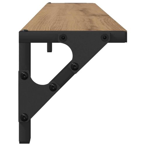 Стени за рафтове 2 pcs Дъб 80 x 15 x 15,5 cm Инженерно дърво