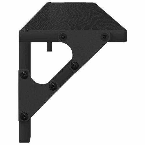 Стени за рафтове с рафт 2 pcs Черния дъб 80 x 15 x 15,5 cm