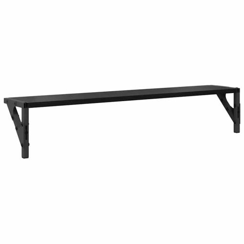 Стени за рафтове с рафт 2 pcs Черния дъб 80 x 15 x 15,5 cm