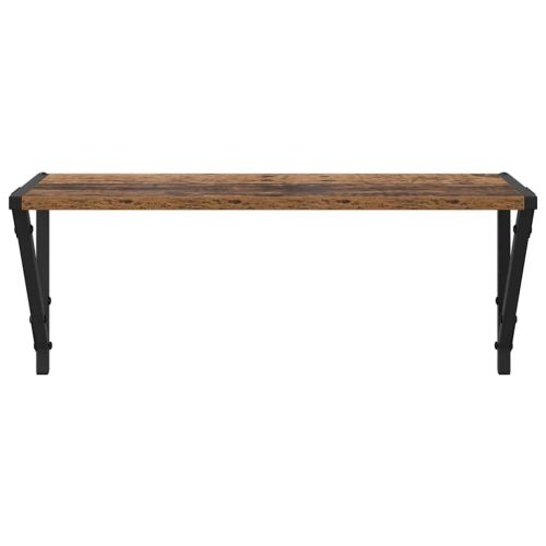 Стени за рафтове с рафт 2 pcs Старо дърво 60 x 25 x 25,5 cm