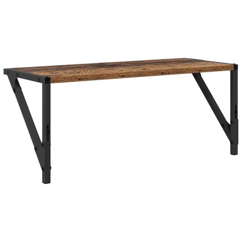 Стени за рафтове с рафт 2 pcs Старо дърво 60 x 25 x 25,5 cm