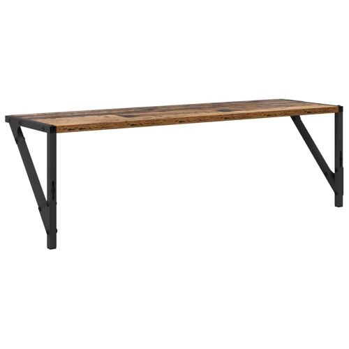 Стени за рафтове с рафт 2 pcs Старо дърво 80 x 25 x 25,5 cm