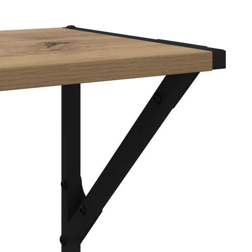 Стени за рафтове 2 pcs Дъб 80 x 25 x 25,5 cm Инженерно дърво