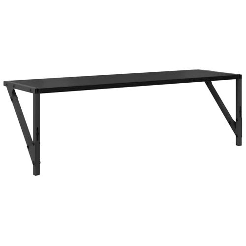 Стени за рафтове с рафт 2 pcs Черния дъб 80 x 25 x 25,5 cm