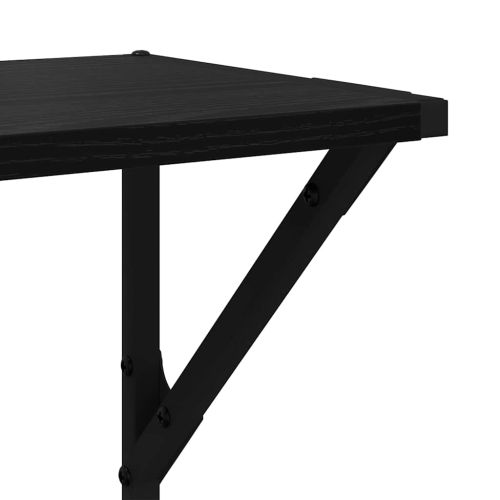 Стени за рафтове с рафт 2 pcs Черния дъб 80 x 25 x 25,5 cm
