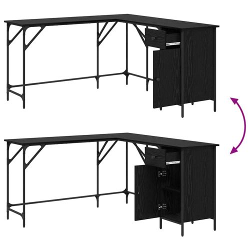 Бюро Черния дъб 141 x 141 x 75 см Инженерно дърво