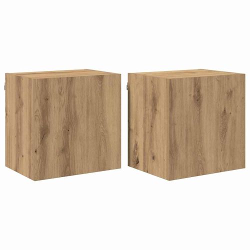 Кабинети за телевизор на стената 2 pcs Дъб 40,5x30x40см