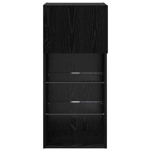 Стенни ТВ шкафове 2 pcs Черния дъб 40,5 x 30 x 90 см