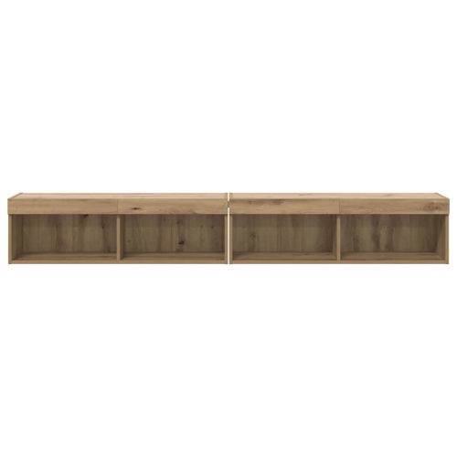Кабинети за телевизор на стената Panama 2 pcs Дъб