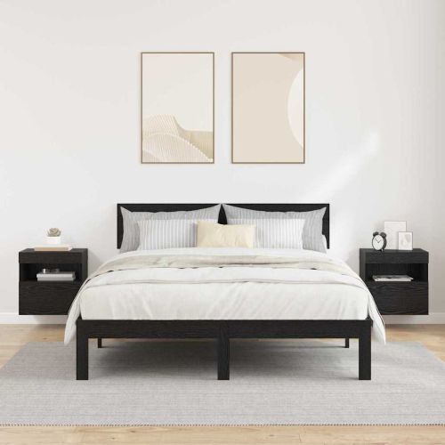 Кабинети за телевизор на стената 2 pcs Черния дъб