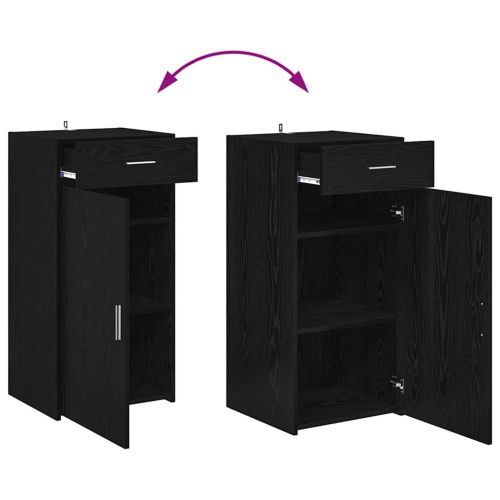 Служебен шкаф Черен дъб 42.5 x 40 x 93 см Инженерно дърво