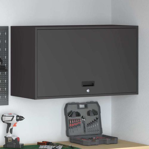 Стенен шкаф за гараж Черно 90 x 40 x 53 см