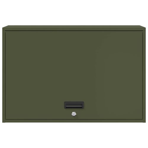 Стенен шкаф за гараж Маслиненозелен 80 x 40 x 53 см
