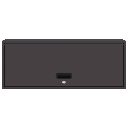 Стенен шкаф за гараж Черно 90 x 33 x 35 см