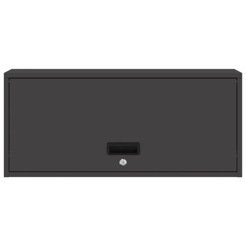 Стенен шкаф за гараж Черно 80 x 33 x 35 см