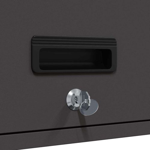 Стенен шкаф за гараж Черно 80 x 33 x 35 см