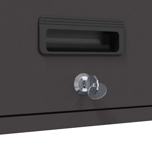 Стенен шкаф за гараж Черно 60 x 33 x 35 см