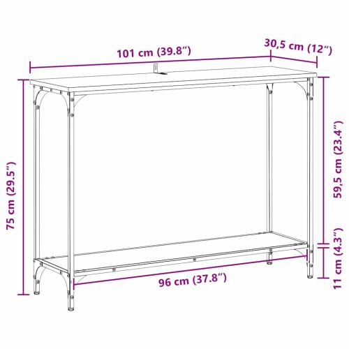 Конзолна маса Старо дърво 101 x 30.5 x 75 см Инженерно дърво