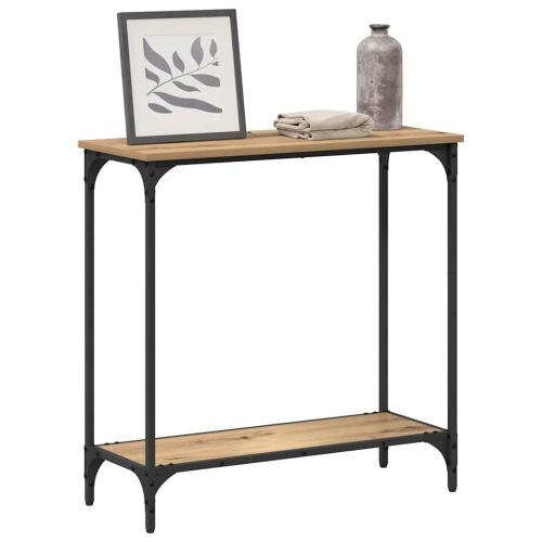 Конзолна маса дъб артизан 75 x 30.5 x 75 см Инженерно дърво