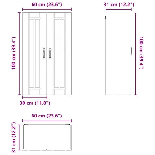 Кухненски шкаф Дъб 60 x 31 x 100 см Инженерно дърво