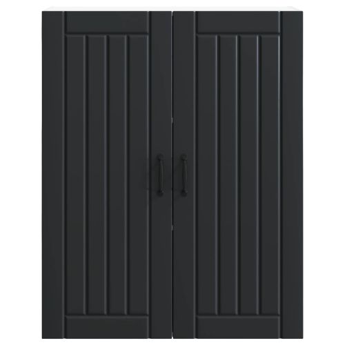 Кухненски шкаф Черно 80 x 31 x 100 см Инженерно дърво