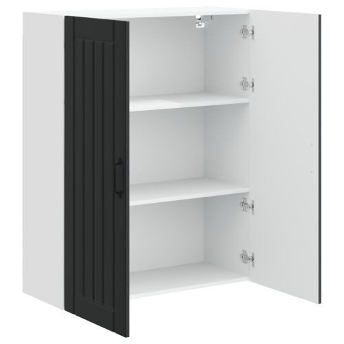 Кухненски шкаф Черно 80 x 31 x 100 см Инженерно дърво